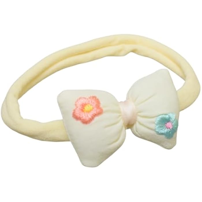 Daphne Bow Rose Hair Tie For Girls - Beige - Image 3